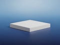 A large white foam block resting on a flat blue surface Royalty Free Stock Photo