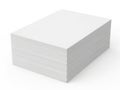 A large white foam block with a textured surface sitting on a white background Royalty Free Stock Photo