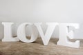 Large white handmade love sign photo