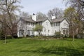 Large white home in suburbs Royalty Free Stock Photo