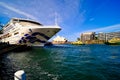 Cruise Ship and the Sydney Opera House, Sydney harbour, Australia Royalty Free Stock Photo