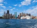 Modern Cruise Ship Docked in Circular Quay, Sydney, Australia Royalty Free Stock Photo