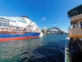 Modern Cruise Ship Docked in Sydney Harbour, Australia Royalty Free Stock Photo