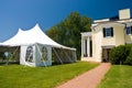 Large white party tent Royalty Free Stock Photo