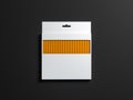 Large white Pencils Set box Mockup on black background