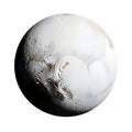 A large white planet with craters on a transparent background Royalty Free Stock Photo