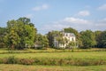 Large white plastered mansion near the Dutch city of Breda