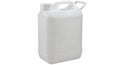 Large white plastic jerry can with handle and spout for liquid storage Royalty Free Stock Photo