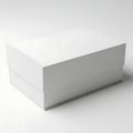 A large white rectangular box with a smooth and shiny surface Royalty Free Stock Photo
