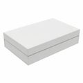 A large white rectangular box with a smooth surface and rounded edges Royalty Free Stock Photo