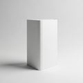 A large white rectangular box standing upright against a plain background Royalty Free Stock Photo