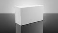 A large white rectangular box standing upright on a reflective surface. isolated on transparent background Royalty Free Stock Photo