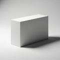 A large white rectangular box with a textured surface stands against a plain background Royalty Free Stock Photo