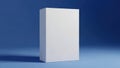 A large white rectangular object standing upright against a blue gradient background isolated on transparent background Royalty Free Stock Photo
