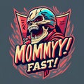 Mommyy! Fast! - A Skull With A Flag