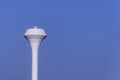 Large white water tank with blue sky background Royalty Free Stock Photo