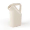 a large white watering can on a white surface, 3d rendering Royalty Free Stock Photo