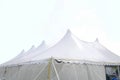 A large white wedding or events tent