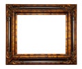 Large, wide, antique, gold frame decorated with beautiful, embossed carving