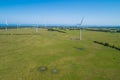 Large wind farm among grazelands in Victoria.