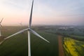 A large wind turbine in the countryside Royalty Free Stock Photo