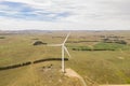 A large wind turbine moving to create kinetic energy for renewable energy supply Royalty Free Stock Photo