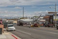 Large windmill wing transport leaves Tonopah, NV, USA