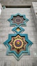 Large window mosaic ornaments for the exterior of the Jakarta Islamic Center mosque