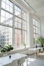 Large Window into White Office Royalty Free Stock Photo