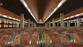 Large wine cellar with French oak barrels