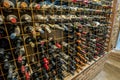 Large wine collection in cellar