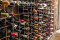 Large wine collection in cellar