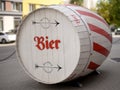 Large wooden barrel for beer