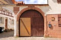 Large wooden door in an old country house