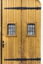 Large Wooden Doors In Direct Sunlight