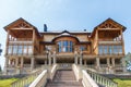 A large wooden mansion