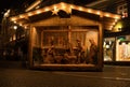 Large wooden nativity scene in Germany Royalty Free Stock Photo