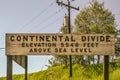 Wood Continental Divide Sign Royalty Free Stock Photo