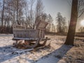 Large wooden sleds