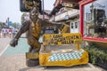 Large Wooden Statue Of A Sasquatch in Helen, GA