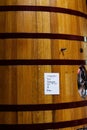 Large Wooden Tank Inside Winery Filling Frame