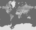 Large World Map Black and White