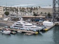 Large Yacht in Barcelona, Spain