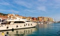 A large yacht in the harbour in Nice, France, Europe.