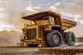 Large Mining Dump Trucks for transporting ore rocks