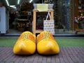 Yellow Dutch Farmer Cloggs in Gouda, Netherlands Royalty Free Stock Photo