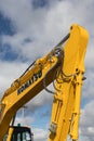 Large yellow Komatsu industrial digger machine Royalty Free Stock Photo