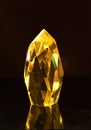 Large yellow quartz crystal