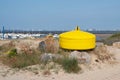Navigation buoy on the sand Royalty Free Stock Photo