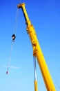 Large yellow telescopic crane